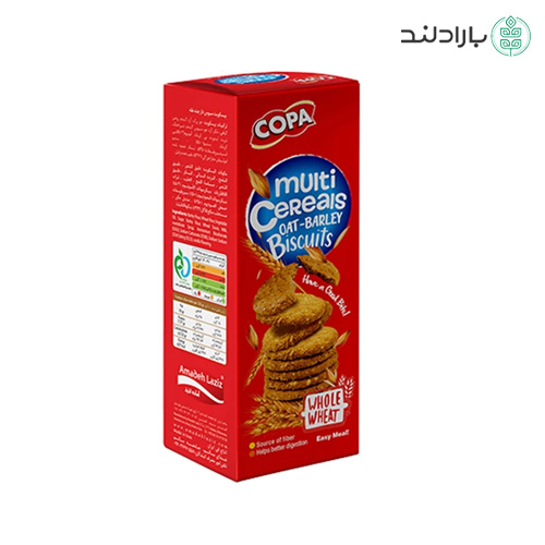 بیسکویت سبوسدار چند غله ساده کوپا 150 گرم