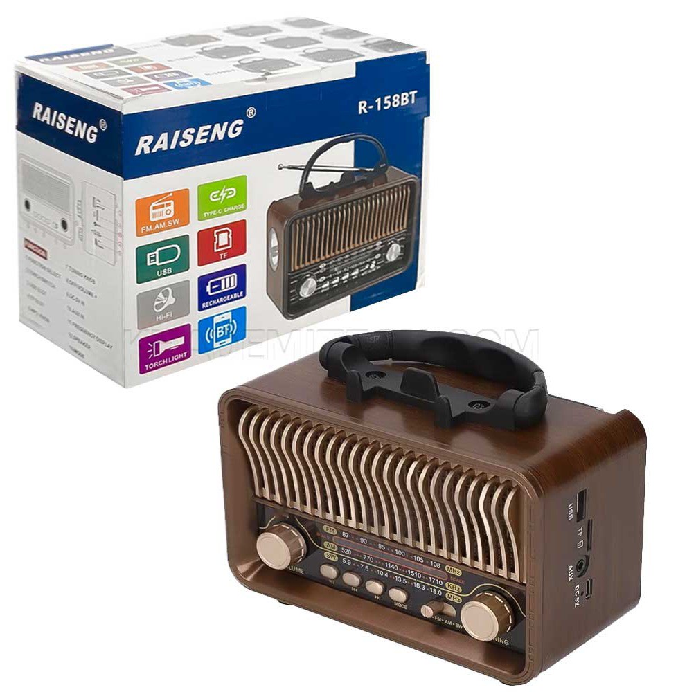 رادیو اسپیکر بی سیم رایسنگ مدل Raiseng R-158BT اسپیکر بلوتوثی پرقدرت با ارسال سریع خرید اقساطی و هدیه ویژه