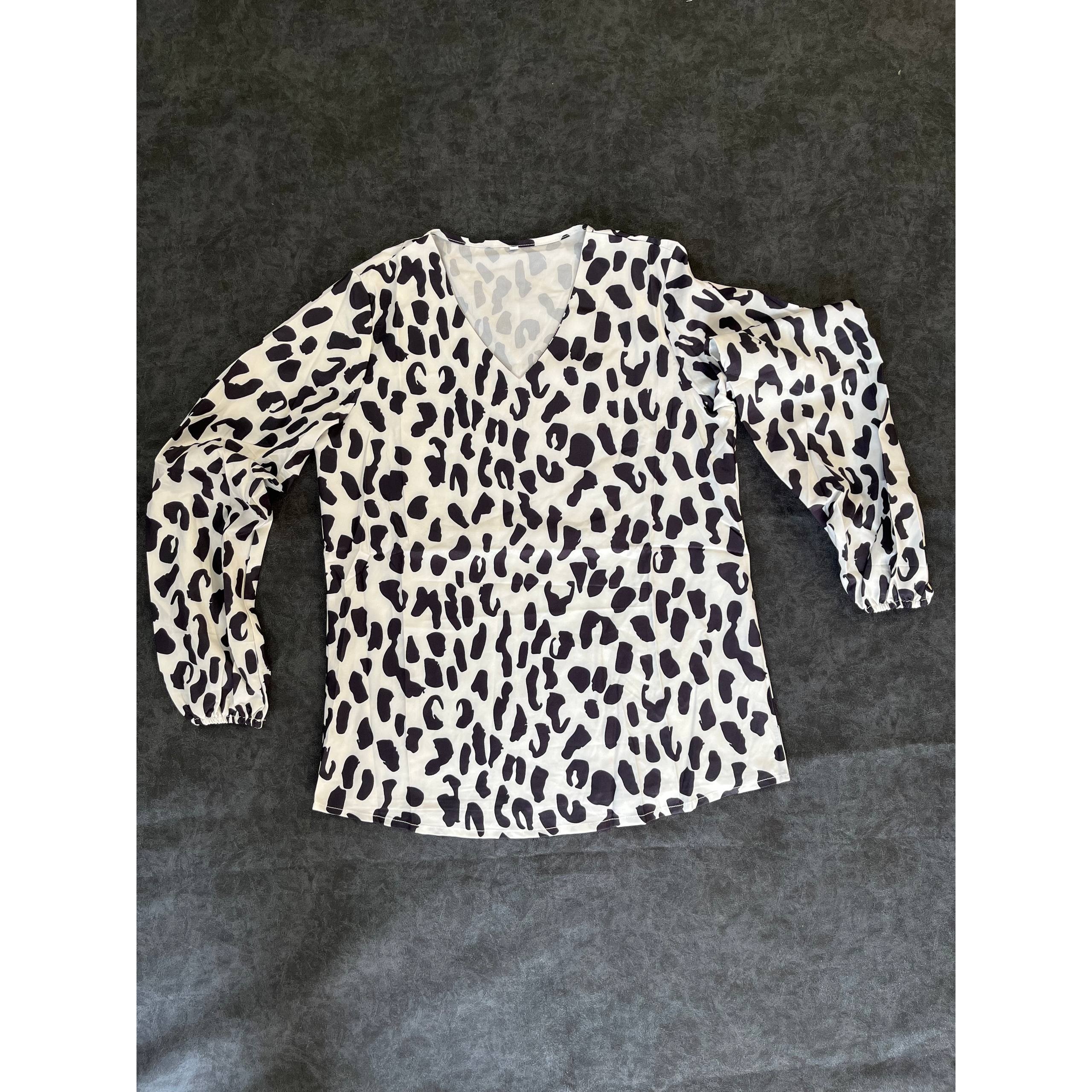 خرید شومیز زنانه طرح پلنگی شیک شومیز تابستانی خنک مناسب مهمانی 1405