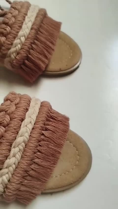 صندل تخت رکابدار زنانه مکرومه