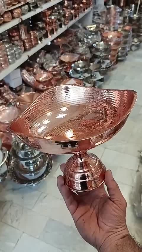 آجیل خوری مسی چکشی سه گوش