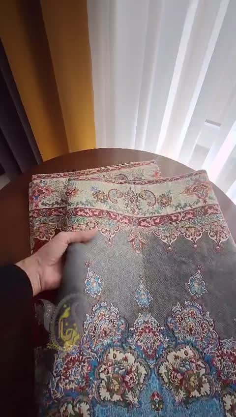 رومیزی ترمه انواع رنگبندی مربعی آستر کشی