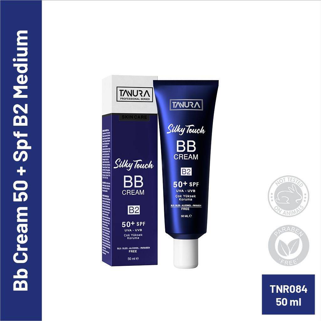 بی بی کرم SPF50 B2 (متوسط) تنورا غیر جوش زا 50 میل