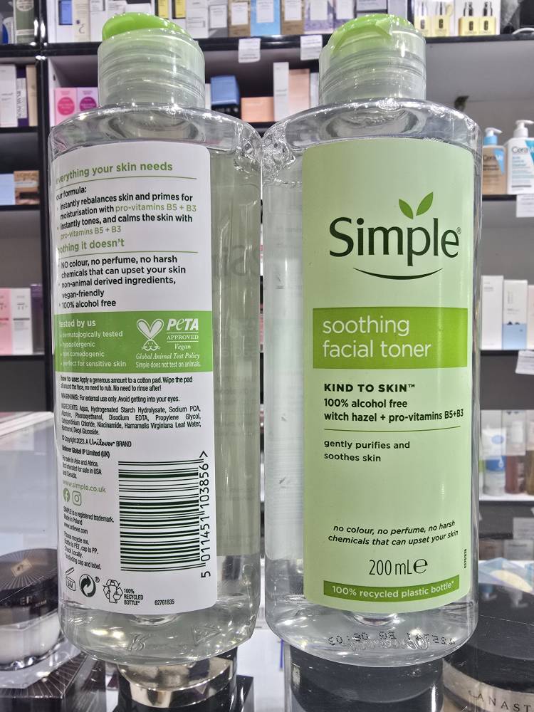تونر تسکین دهنده و آبرسان مدل Soothing Facial Toner بدون الکل حجم 200 میل واردات قانونی ارسال از منطقه آزاد ارس اصلی به 
