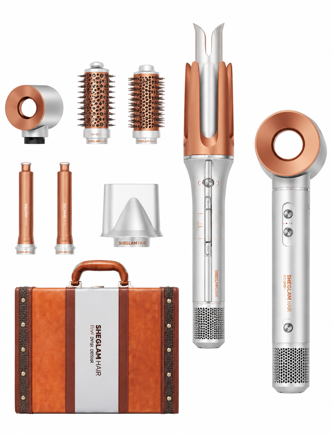 سشوار چندکاره شیگلم مدل Dyson Design 2000 وات با فر مو سشوار چندکاره شیگلم مدل Dyson Design 2000 وات با فر مو