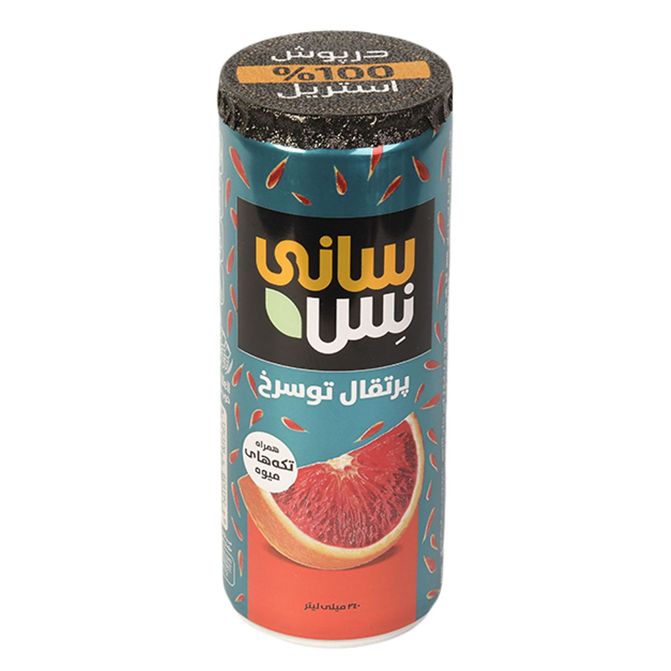 آبمیوه پرتقال تو سرخ قوطی 240 میل سانی نس - 6261939901361