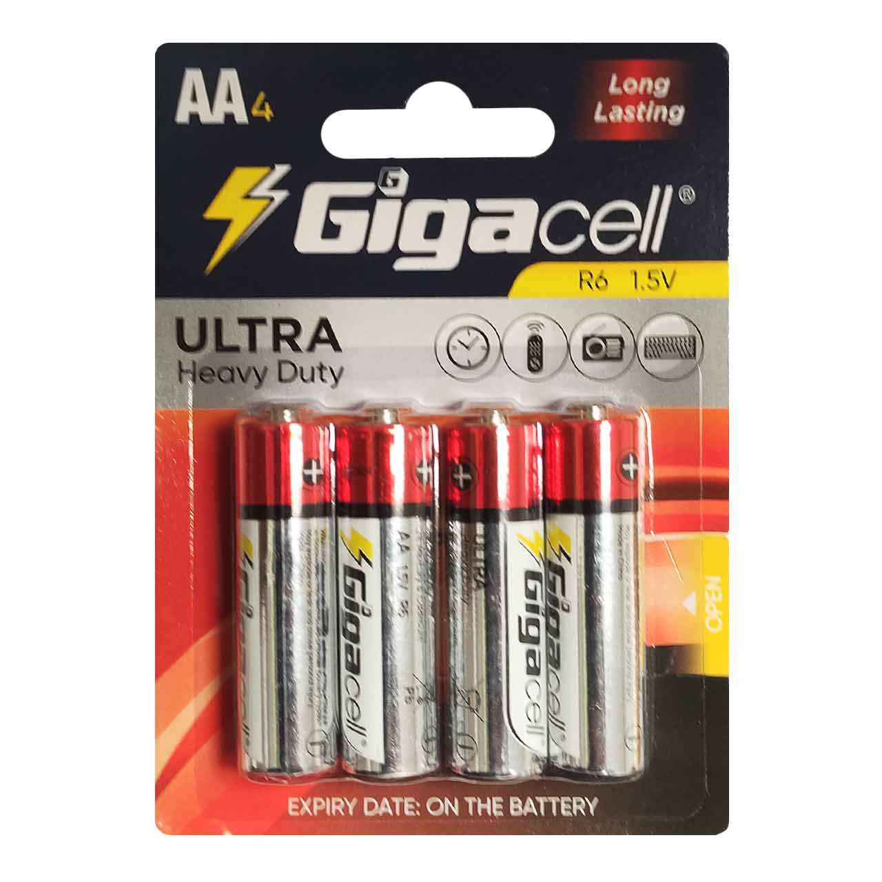 باتری قلمی GigaCell-AA مدل Ultra Heavy Duty بسته 4 عددی