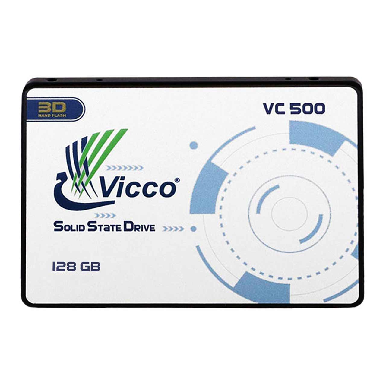 هارد Vicco man SSD مدل VC 500 ظرفیت 128GB - مشکی (گارانتی دو ساله نوین رایانه سگال)