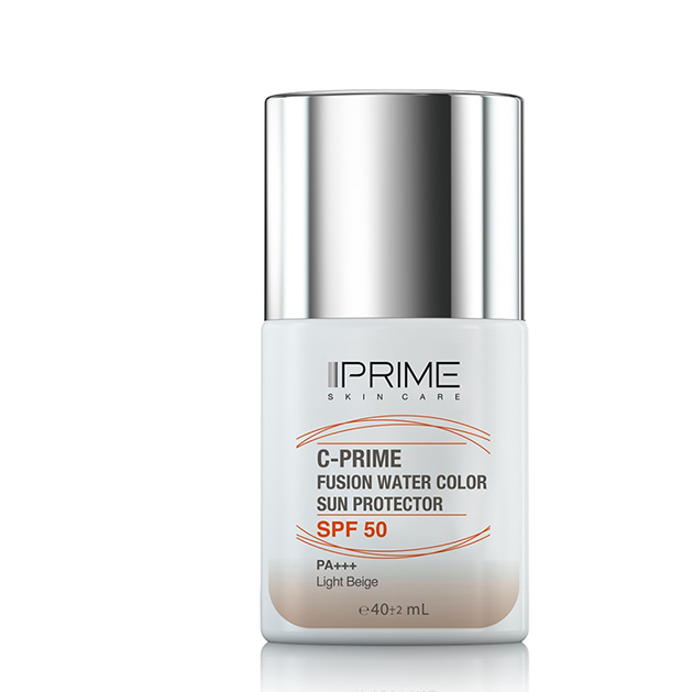 کرم ضد آفتاب فلوئیدی رنگی پرایم با SPF50 دارای ویتامین C حجم 40 میلی لیتر
