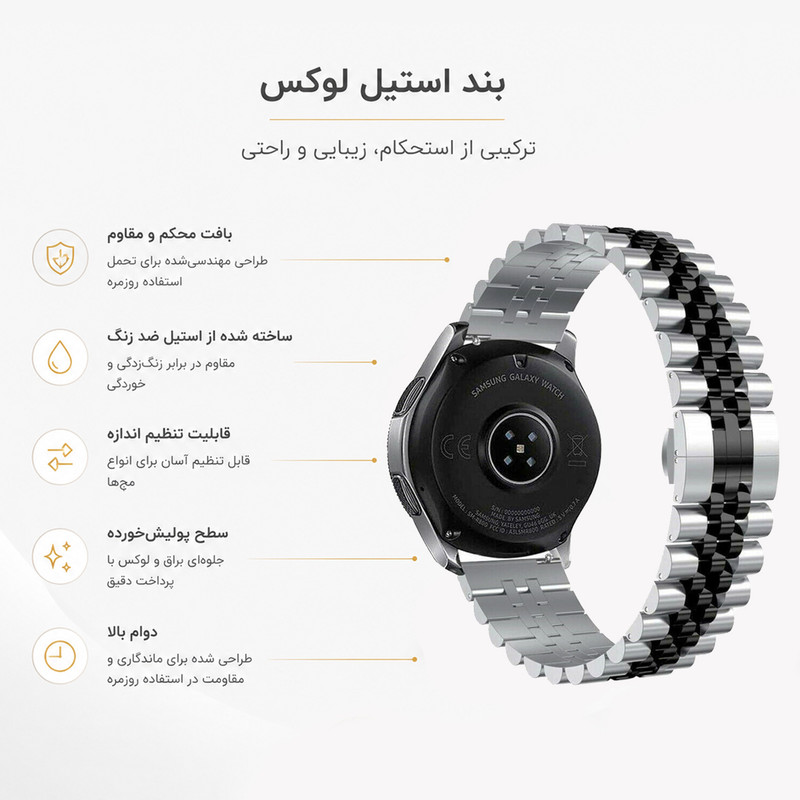 بند آلتیمیت شیلد مدل 5Row SLV2C مناسب برای ساعت هوشمند گارمین Vivoactive Vivoactive 3 Vivoactive HR Luxe Venu SQ ...