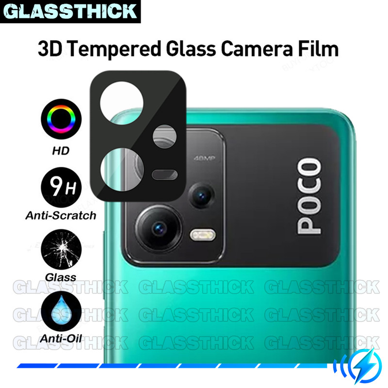 محافظ لنز دوربین گلستیک مدل 3D-GL مناسب برای گوشی موبایل شیائومی Poco X5 5G - با بهترین کیفیت