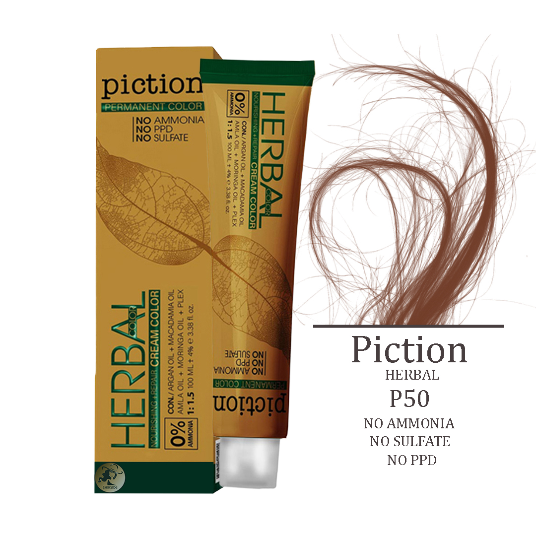 رنگ مو بدون آمونیاک پیکشن PICTION شماره P50 بلوند تنباکویی روشن