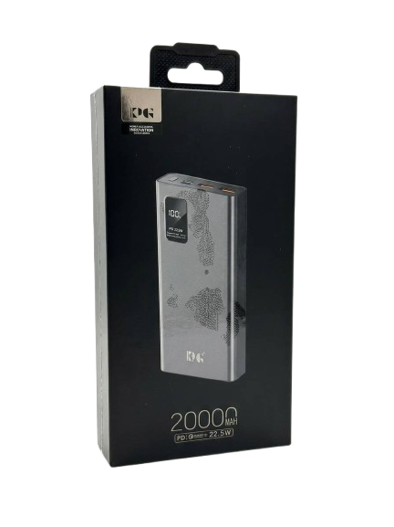 پاوربانک کی پی جی اصلی KPG مدل PD-25 ظرفیت 20000 میلی آمپر فست شارژ
