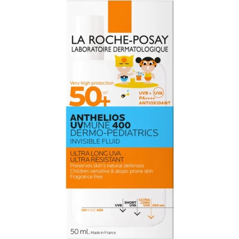 فلوئید ضدآفتاب کودک لاروش پوزای آنتلیوس SPF50+ حجم 50 میلیلیتر