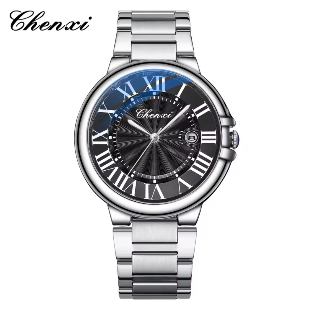 ساعت مچی مردانه چنکسی مدل CHENXI 039 نقره ای مشکی