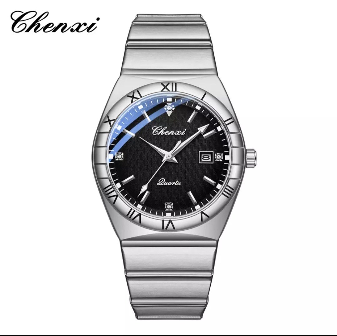 ساعت مچی مردانه چنکسی مدل CHENXI 640 نقره ای مشکی