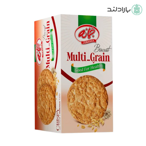 بیسکویت چند غله ساده با شهد توت جمانه - 190 گرم