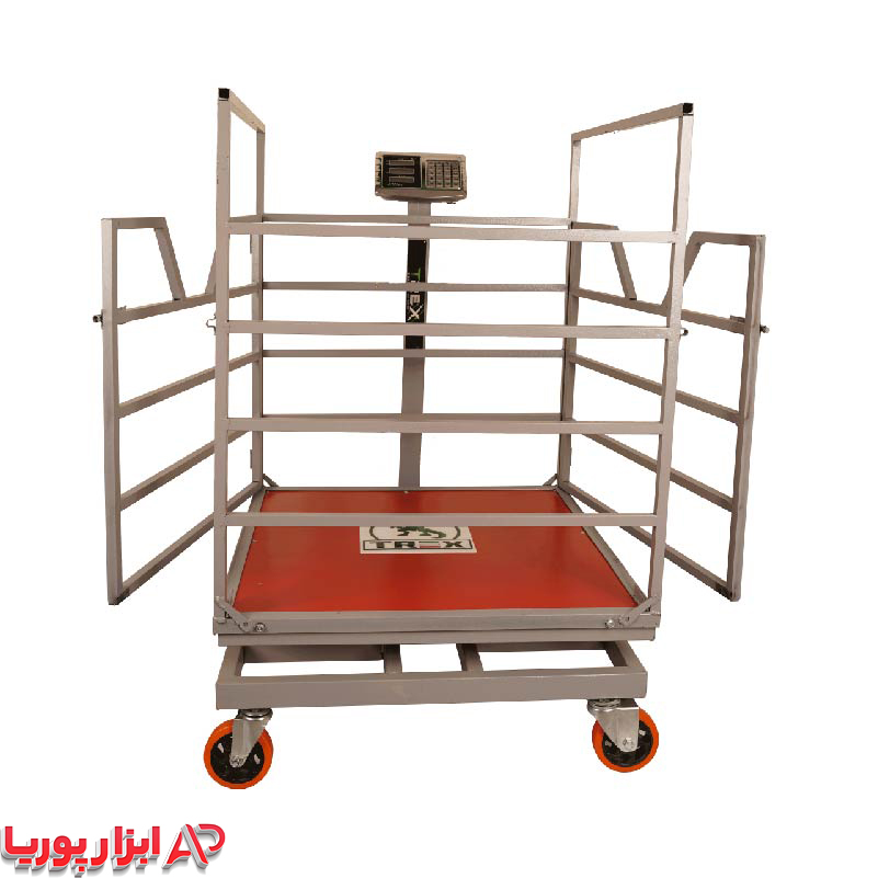 باسکول 500 کیلویی دامکش تیرکس 90*90 چرخ دار