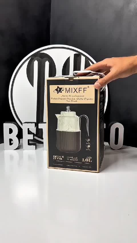 فلاسک (1 لیتر)شیشه صورتی مارک Mixeff (کدBF-R100GDW-1)