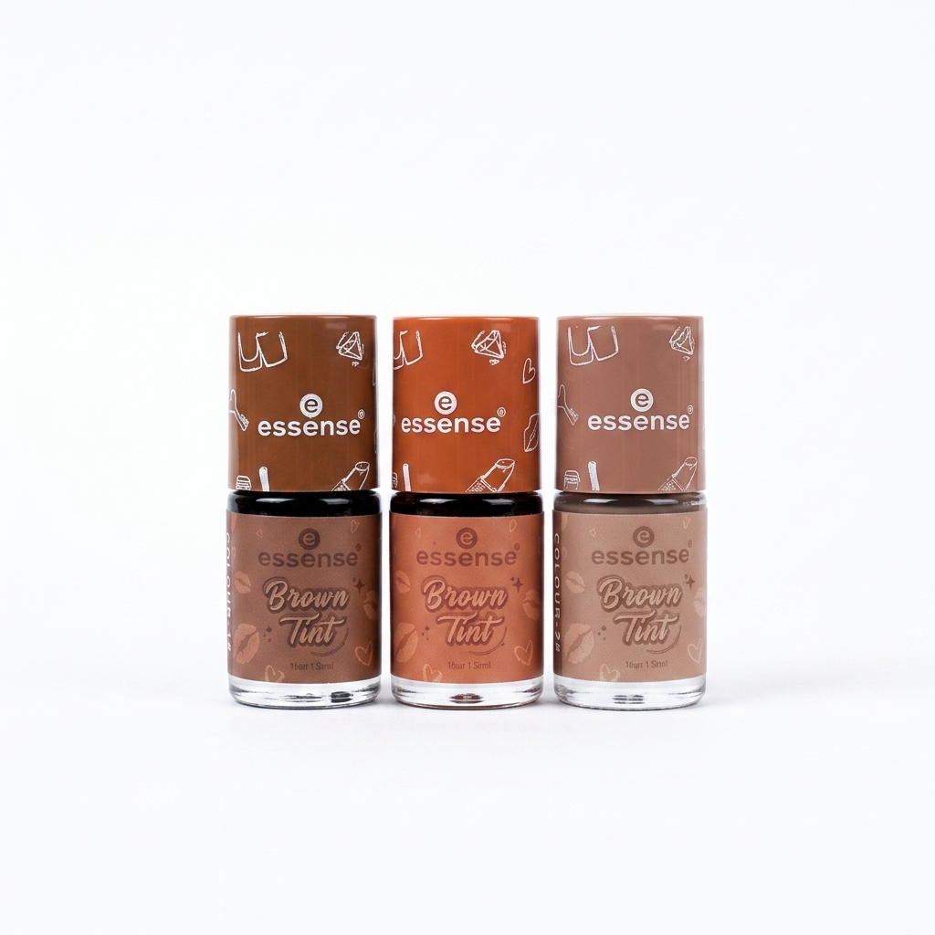 تینت لب قهوهای برند essense مدل Brown Tint - طیف رنگی نود، مات و طبیعی
