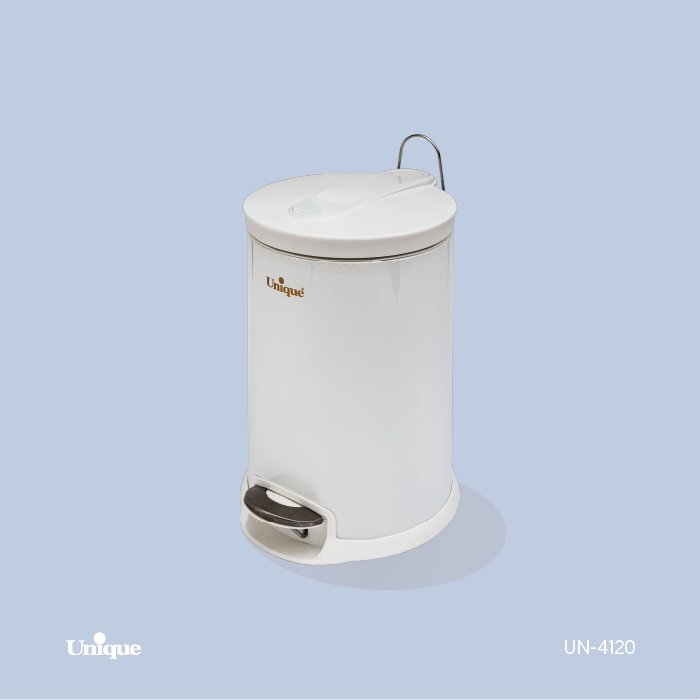 سطل زباله 12 لیتر سفید کد UN-4120