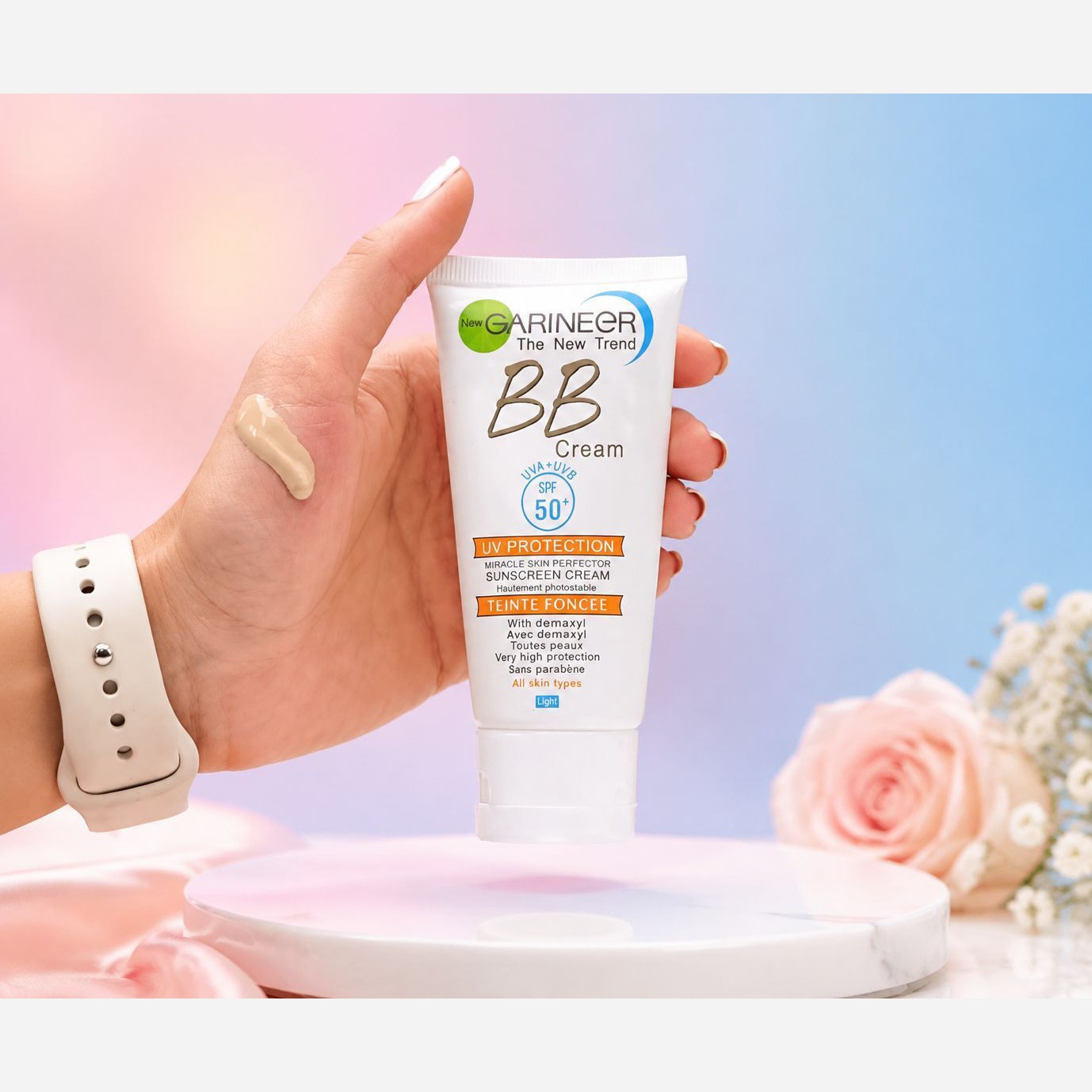 بی بی گارنیر روشن کننده پوست حاوی کرمپودر حاوی ضدآفتاب ضدلک بی بی گارنیر اصلی