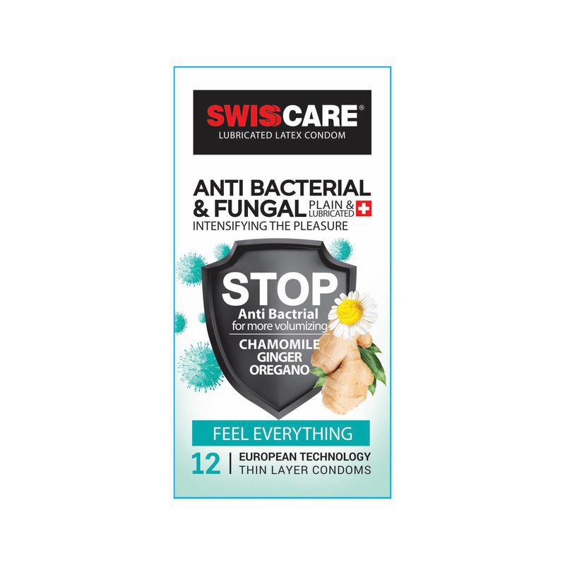 قیمت و خرید کاندوم سوئیس کر مدل ANTI BACTERIAL بسته 12 عددی
