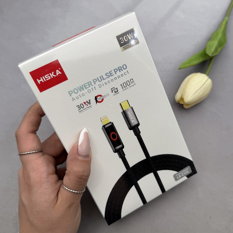 کابل TYPE-C به Lightning فست شارژ 30 وات هیسکا LX-21CL طول 1 متر کد 140426