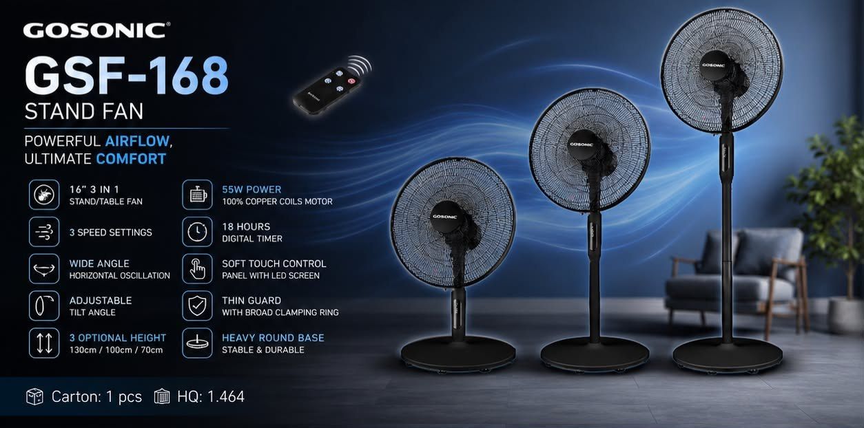 پنکه سه منظوره گوسونیک gosonic 168