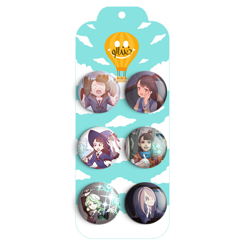 ارسال دیجی کالا مگنت خندالو طرح انیمه جادوگران کوچک Little Witch Academia کد 1404B مجموعه 6 عددی ارسال دیجی کالا