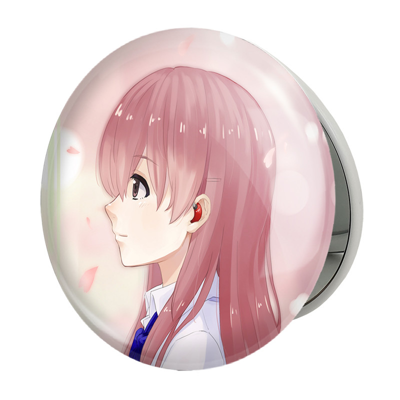 آینه جیبی خندالو طرح شوکو نیشیمیا و شویا ایشیدا انیمه سایلنت ویس A Silent Voice مدل تاشو کد 15834 ارسال فوری
