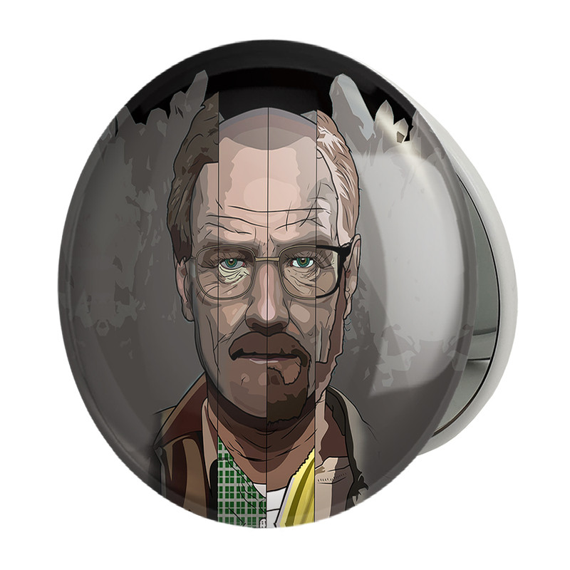 ارسال دیجی کالا آینه جیبی خندالو طرح والتر وایت سریال بریکینگ بد Breaking Bad مدل تاشو کد 13282 ارسال دیجی کالا