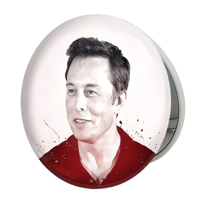 آینه جیبی خندالو طرح ایلان ماسک Elon Musk مدل تاشو کد 10919 ارسال فوری