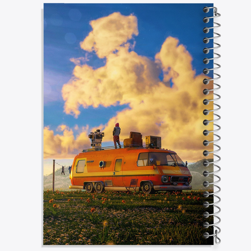ارسال دیجی کالا دفتر مشق 100 برگ خندالو طرح کمپینگ Camping کد F513 ارسال دیجی کالا