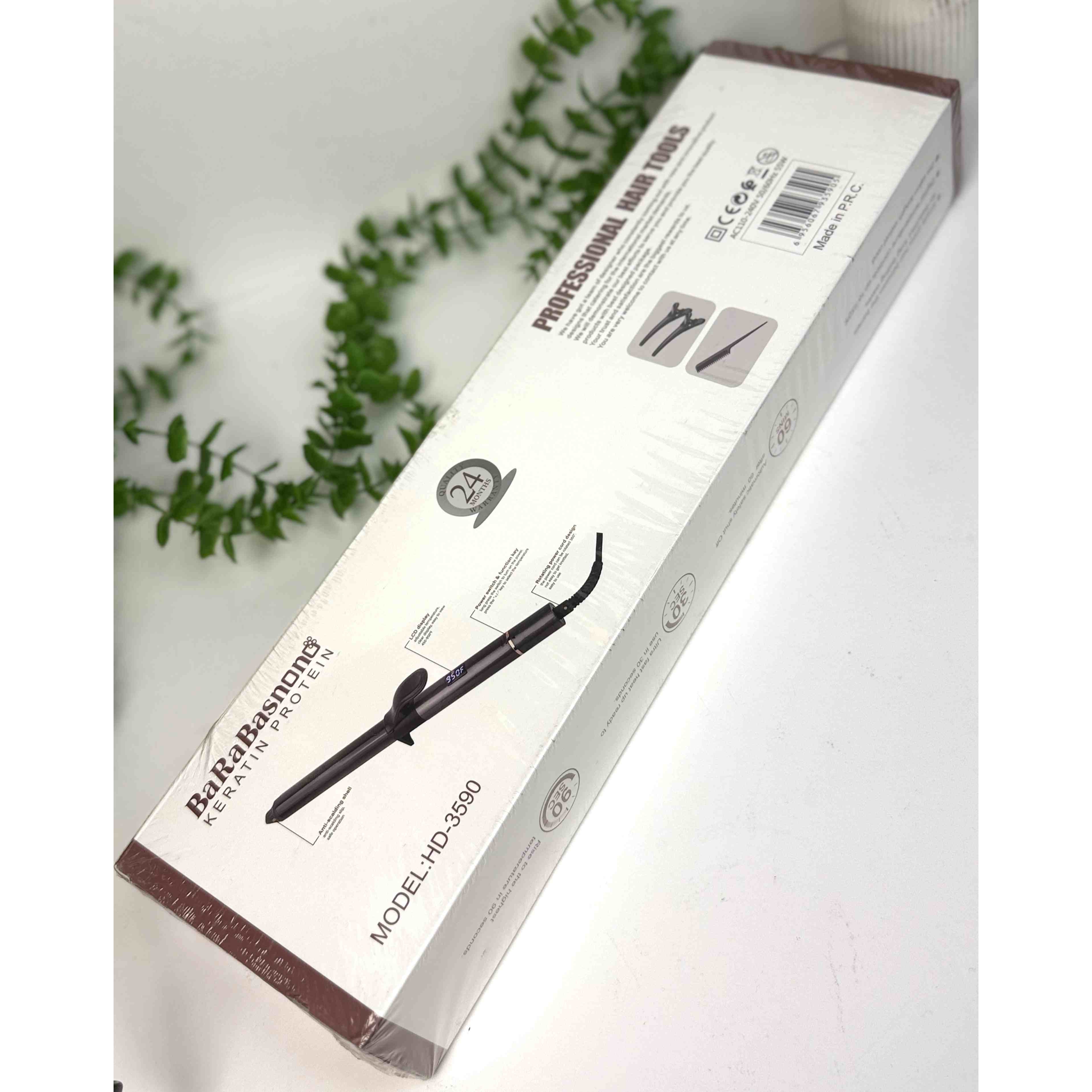 فرکننده مو یا بابلیس مو باراباس نانو مدل HD-3590 سایز 25mm