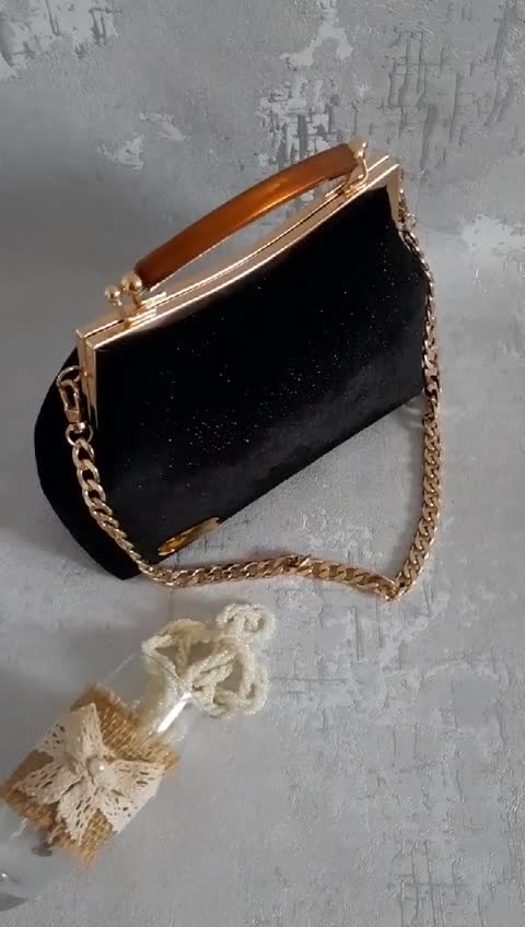 کیف دهنه دسته کائوچویی مخمل درجه یک