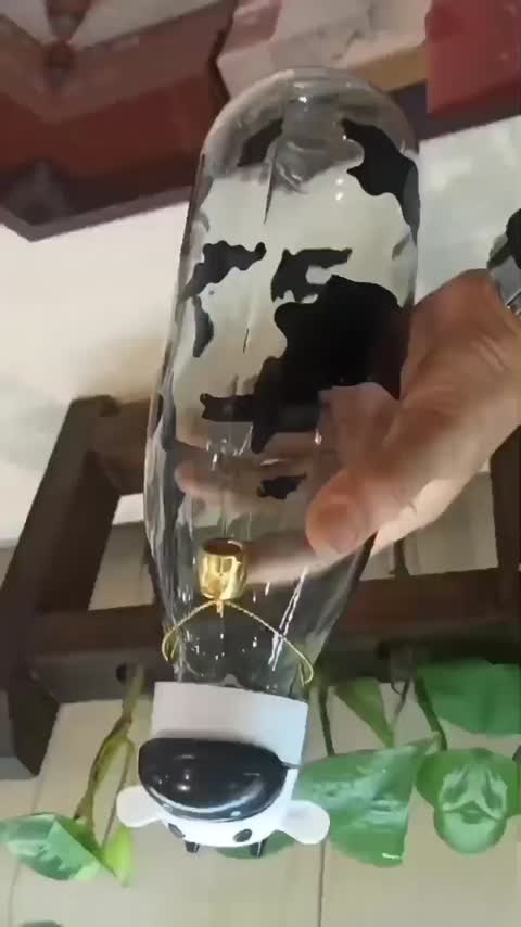 بطری شیر شیشه ای طرح گاو