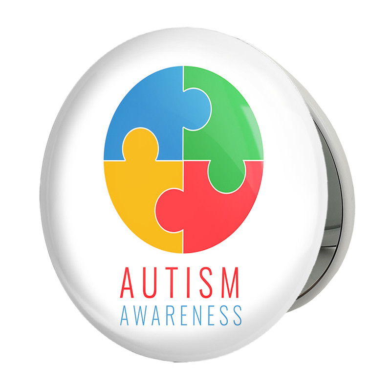 آینه جیبی خندالو طرح اتیسم Autism مدل تاشو کد 26728 – با بهترین کیفیت