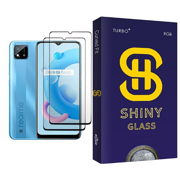 محافظ صفحه نمایش آتوچبو مدل Shiny Glass MIX002 مناسب برای گوشی موبایل ریلمی C20A بسته دو عددی