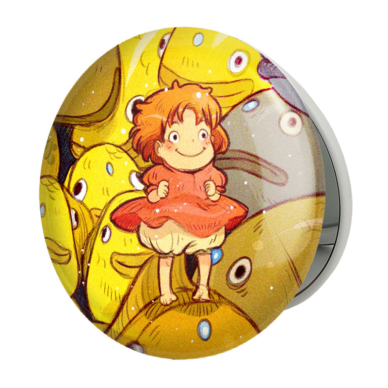 آینه جیبی خندالو طرح انیمه پونیو Ponyo مدل تاشو کد 4892 ارسال فوری