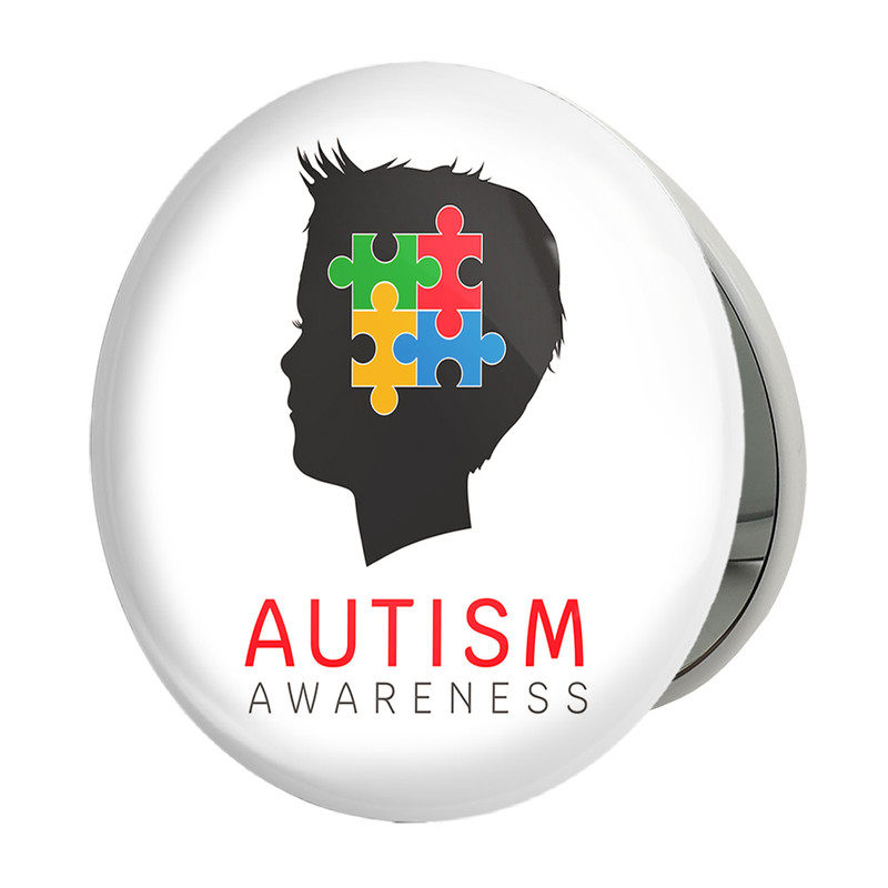 آینه جیبی خندالو طرح اتیسم Autism مدل تاشو کد 26761 – با بهترین کیفیت