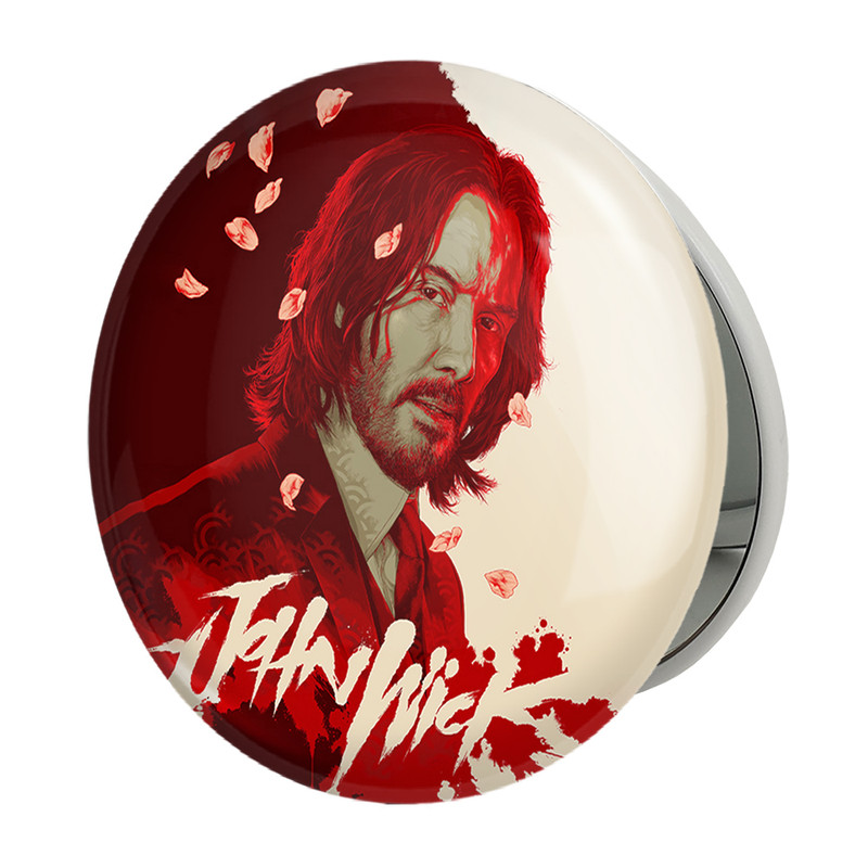 آینه جیبی خندالو طرح جان ویک John Wick مدل تاشو کد 28558 ارسال فوری