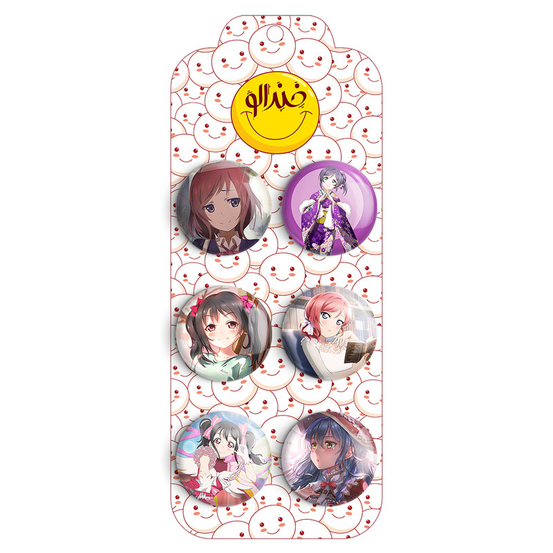 مگنت خندالو طرح انیمه لاو لایو Love Live کد 1026A مجموعه 6 عددی – با بهترین کیفیت