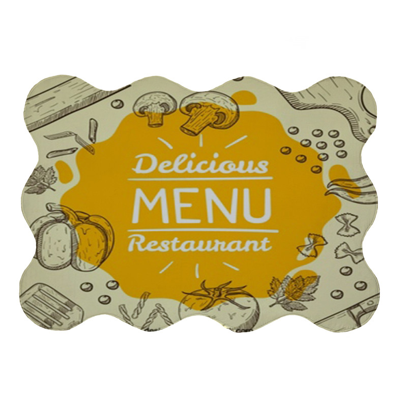 پادری مدل دالبر طرح MENU کد 8282 سایز 80x110 سانتی متر