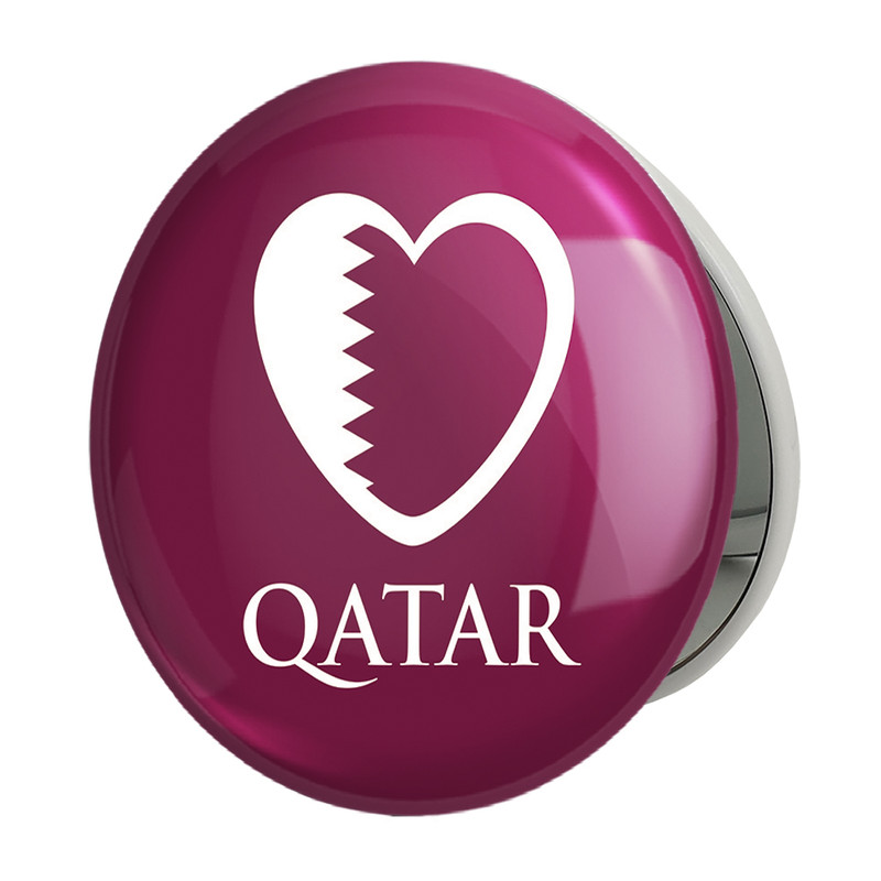 آینه جیبی خندالو طرح پرچم قطر مدل تاشو کد 20432 – با بهترین کیفیت