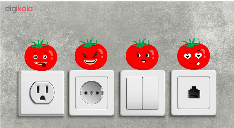 استیکر کلید پریز صالسو آرت طرح tomato mjr