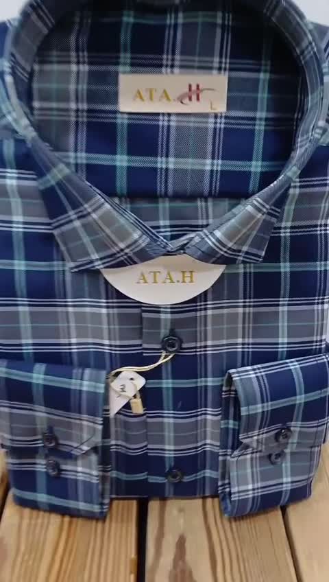 پیراهن مردانه نخی چهارخونه کد 14