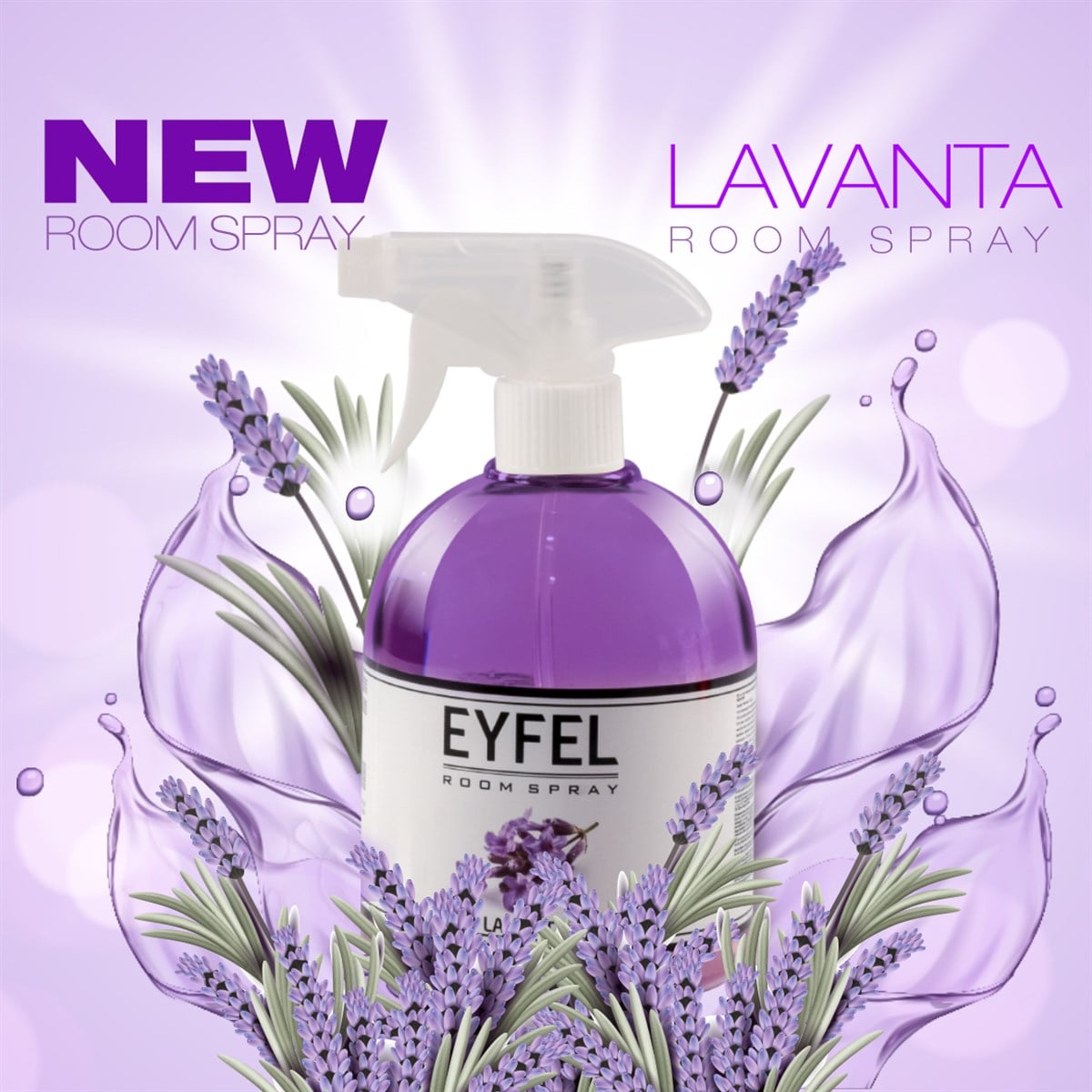اسپری خوشبو کننده هوا مدل اسطوخودوس اصلی EYFEL lavanta
