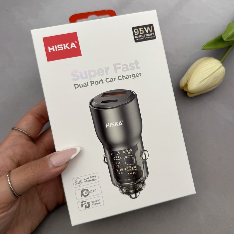 شارژر فندکی 95 وات هیسکا مدل HCC-329 کد 140461