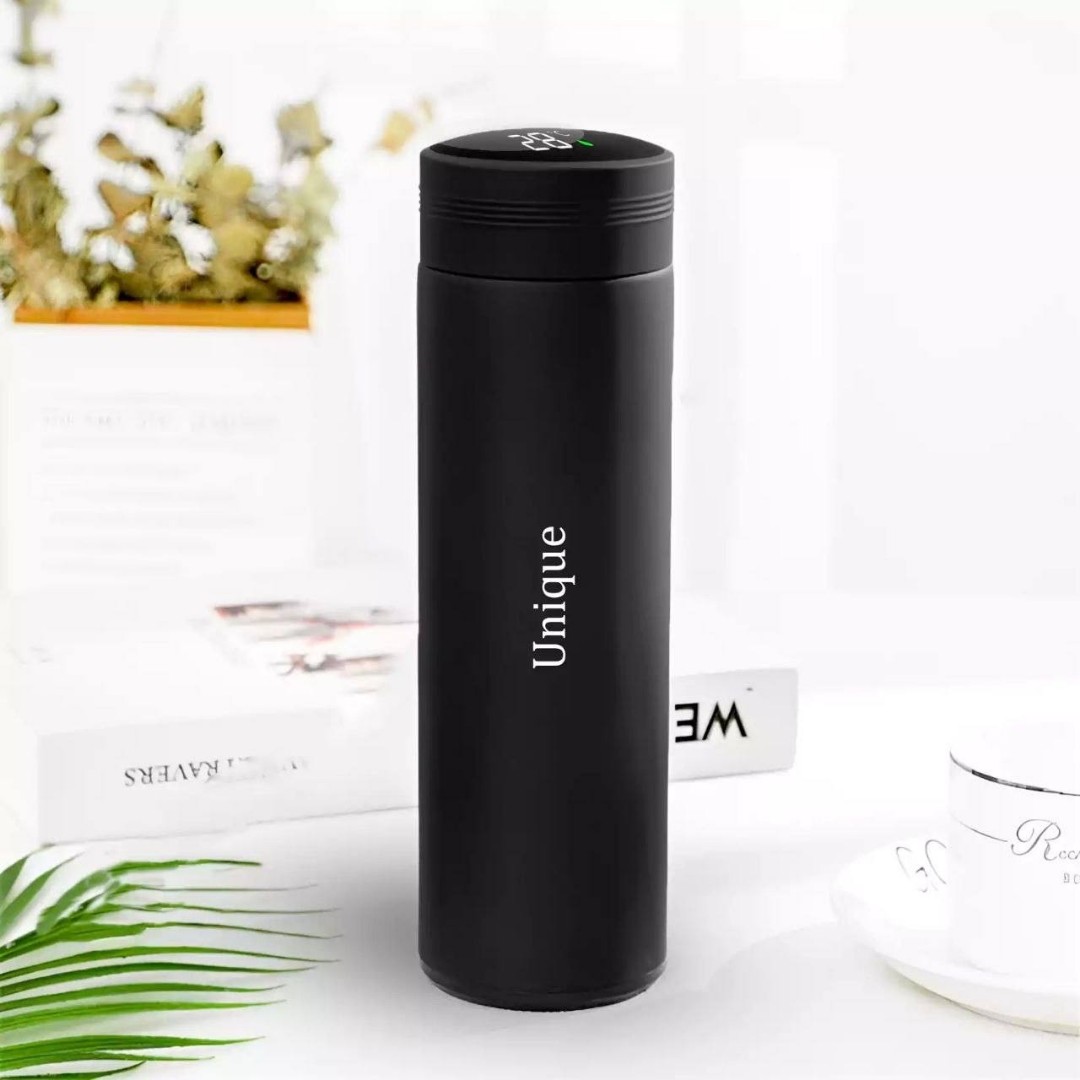 فلاسک هوشمند دماسنج دار گنجایش 0.5 لیتر مشکی